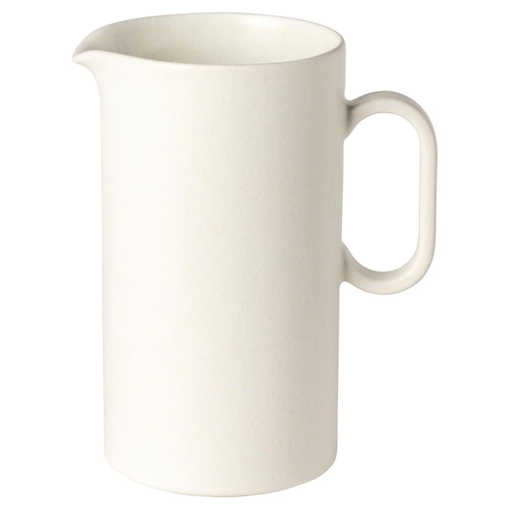 white stoneware pitcher