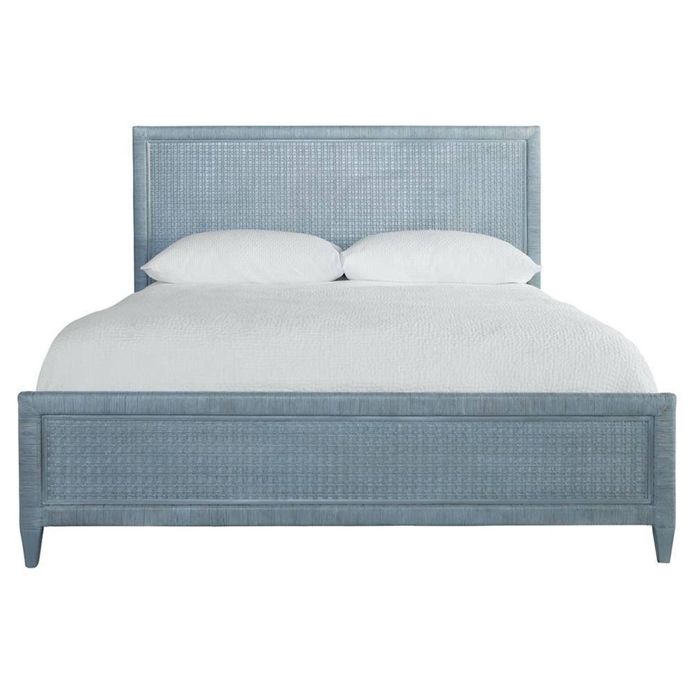 coastal blue woven bed frame