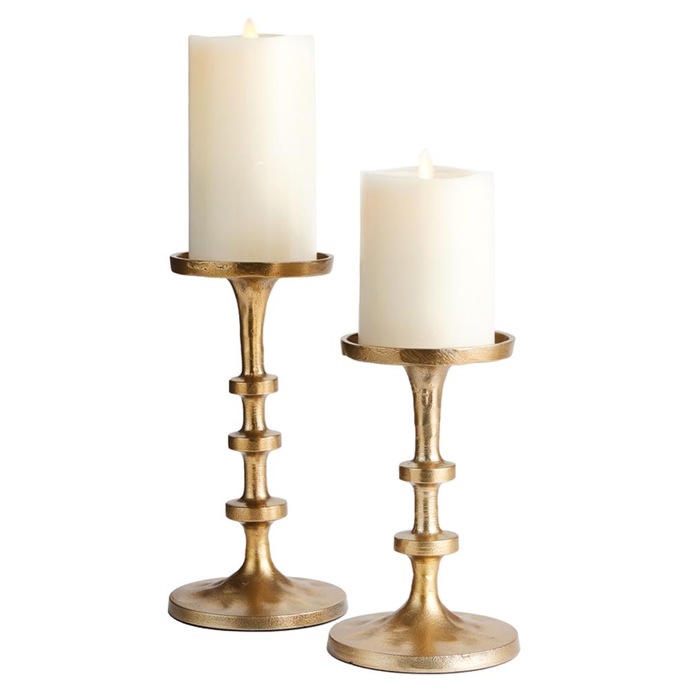 gold candleholders set of 2