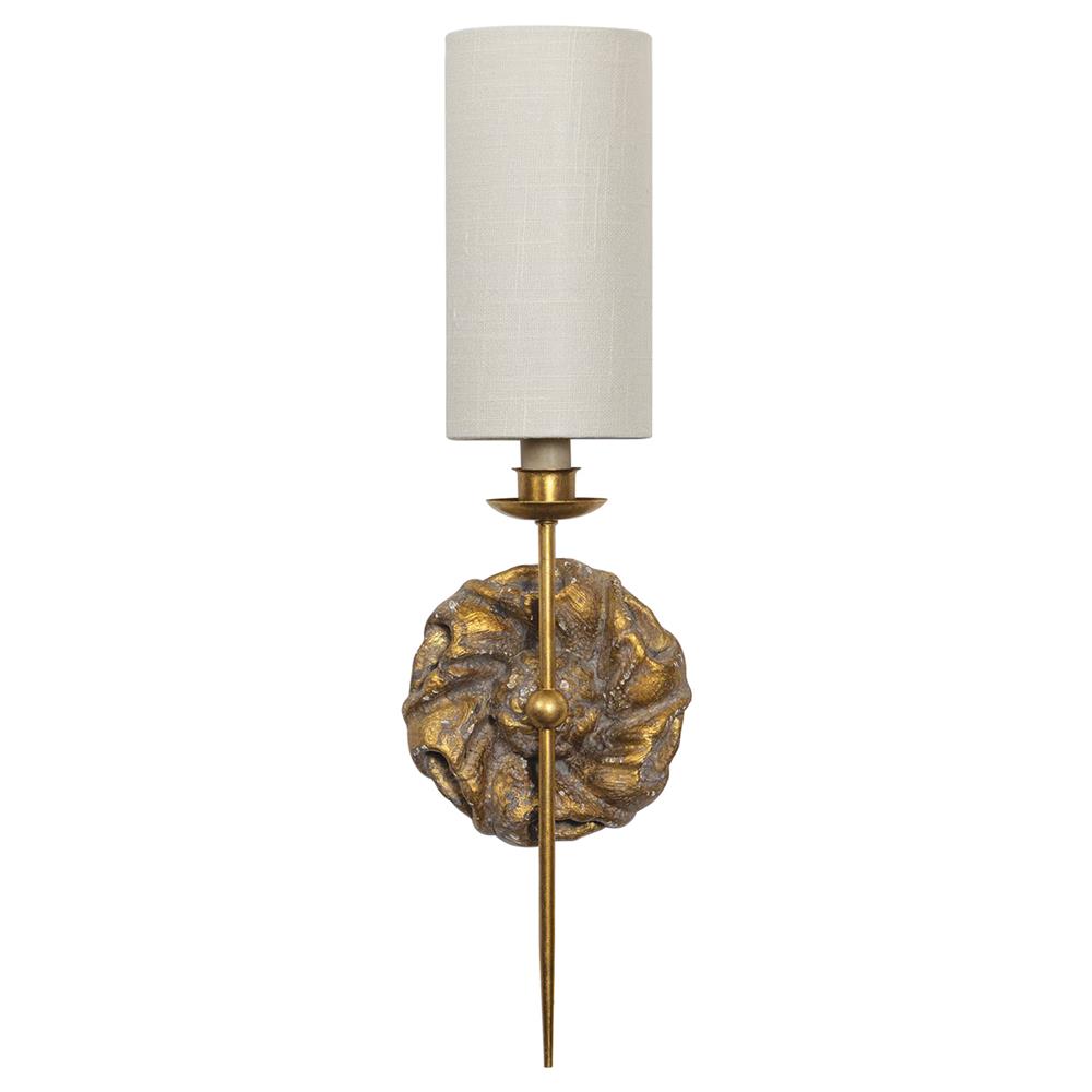 wallchiere sconce with linen shade