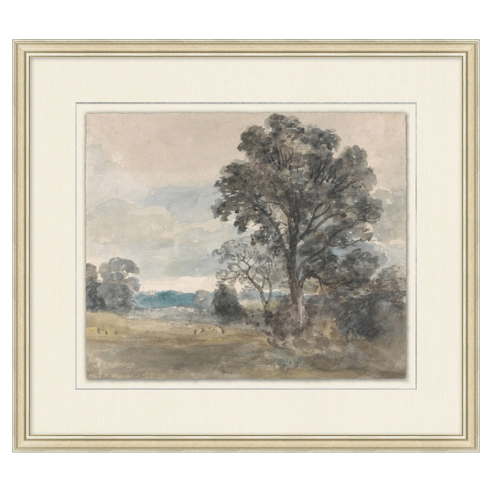 country landscape painting in a gold frame
