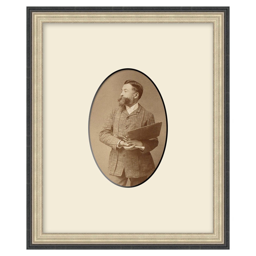 Vintage portrait in a gold and black frame