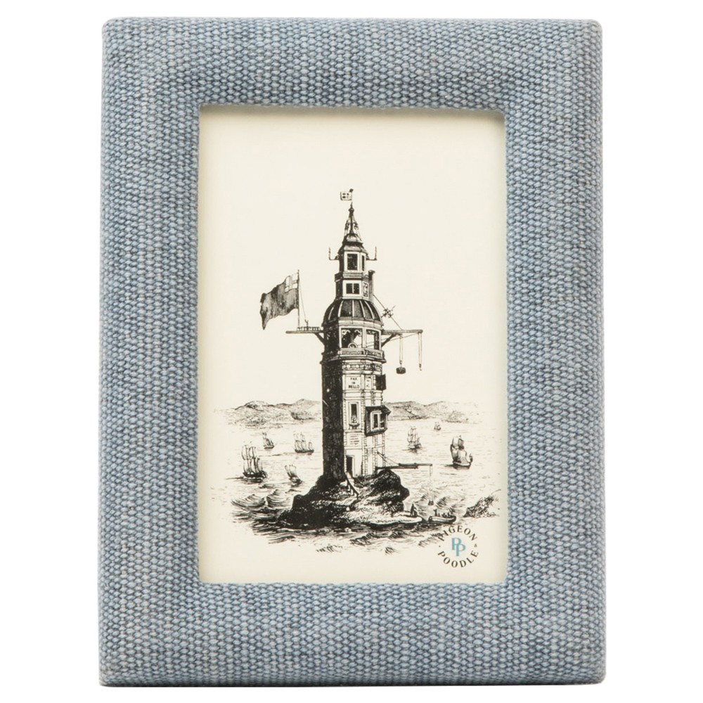 textured light blue 4 x 6 photo frame