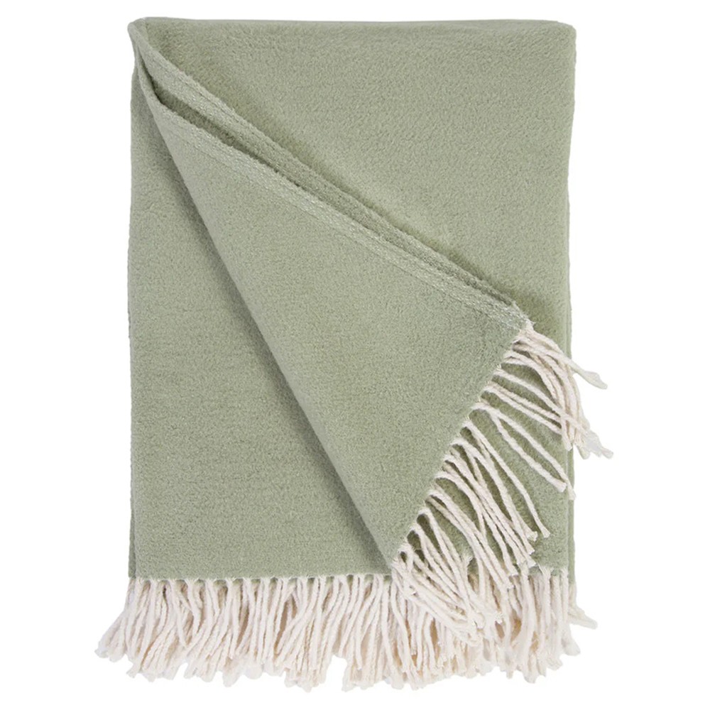 light green cotton throw blanket