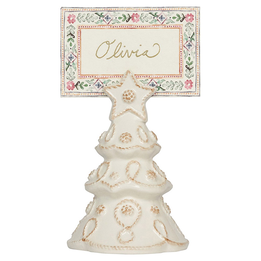 Juliska ceramic Christmas tree place card holder