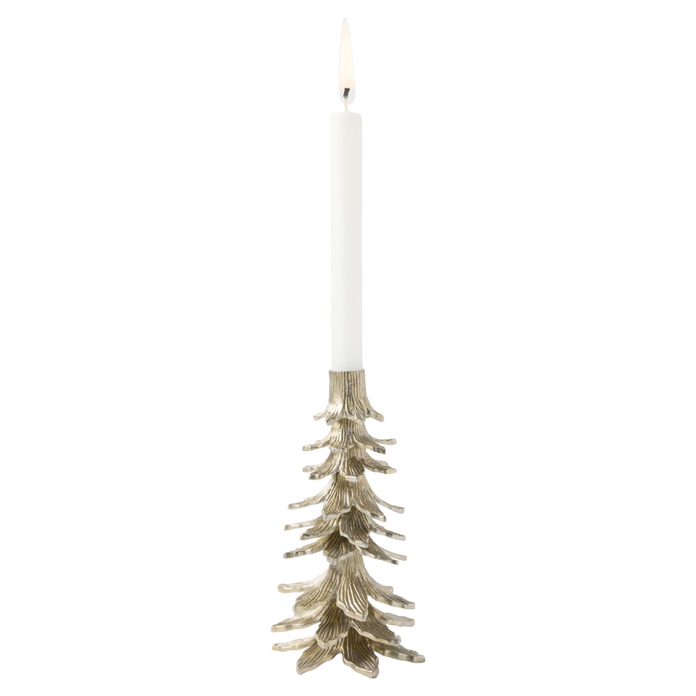 Metal tree taper candle holder
