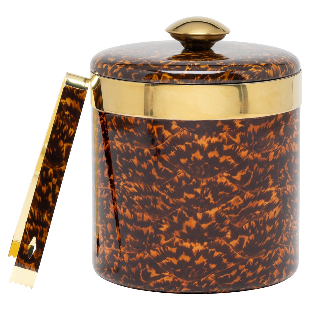 tortoise and gold ice bucket