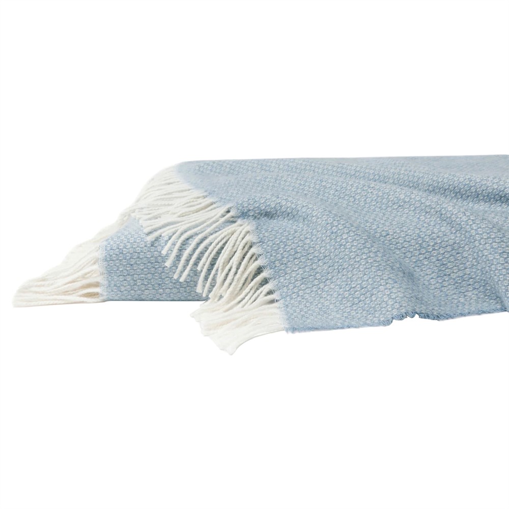 light blue throw blanket