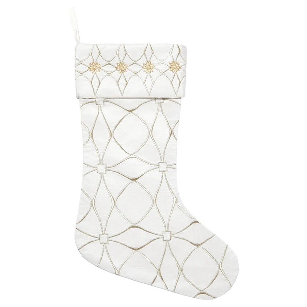 Sferra silver, gold, and white stocking