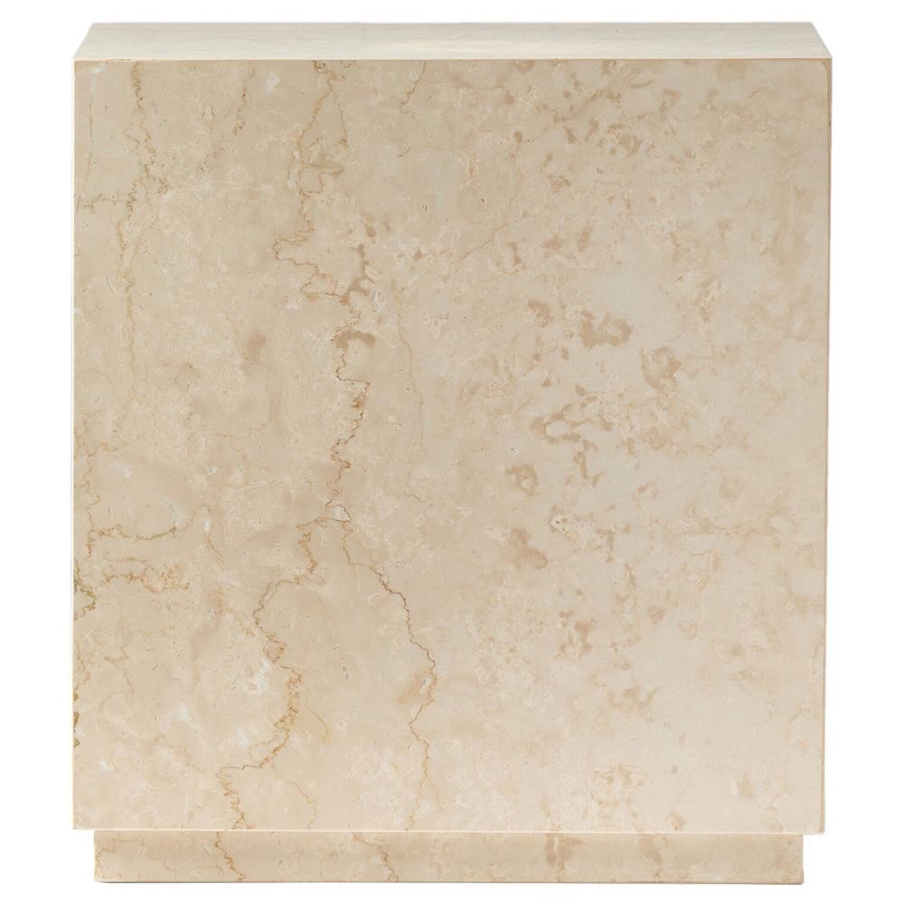 marble block end table indoor outdoor