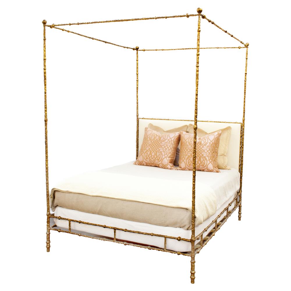 gold canopy bed