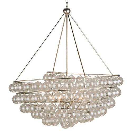 Modern Glass Bauble Round 4 Light Chandelier