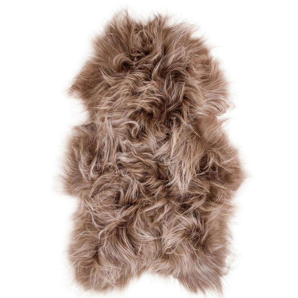 brown sheepskin rug