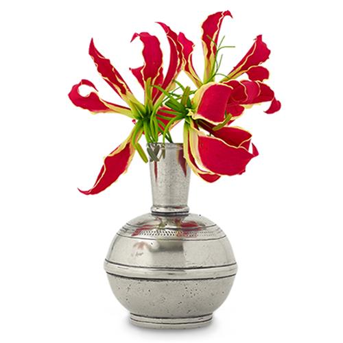 silver vase