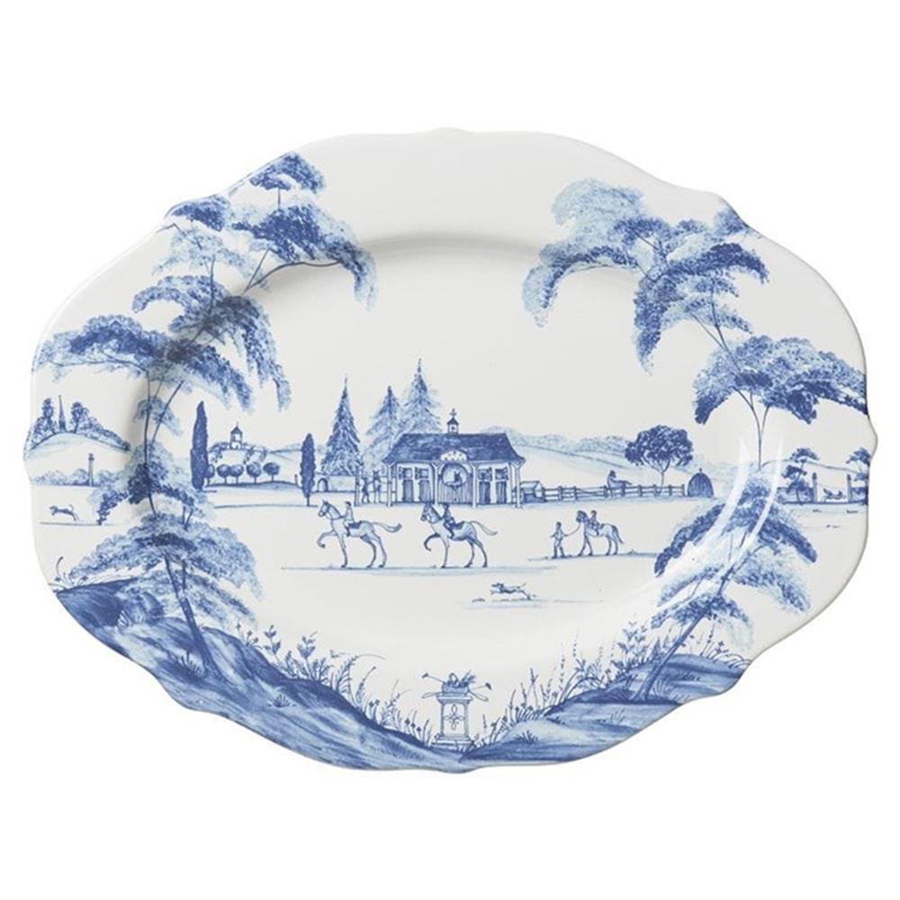 Juliska country estate blue and white ceramic serving platter