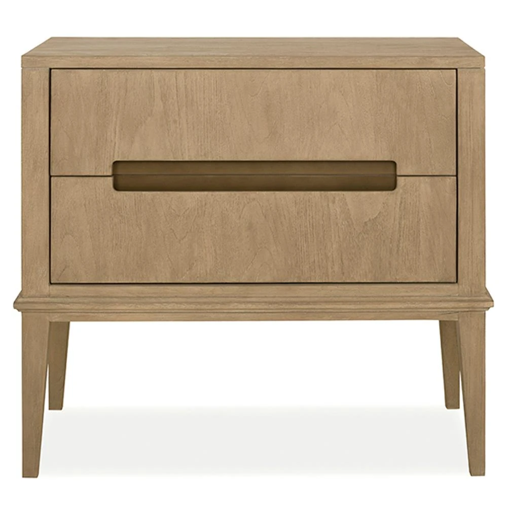 teak light brown midcentury modern nighstand