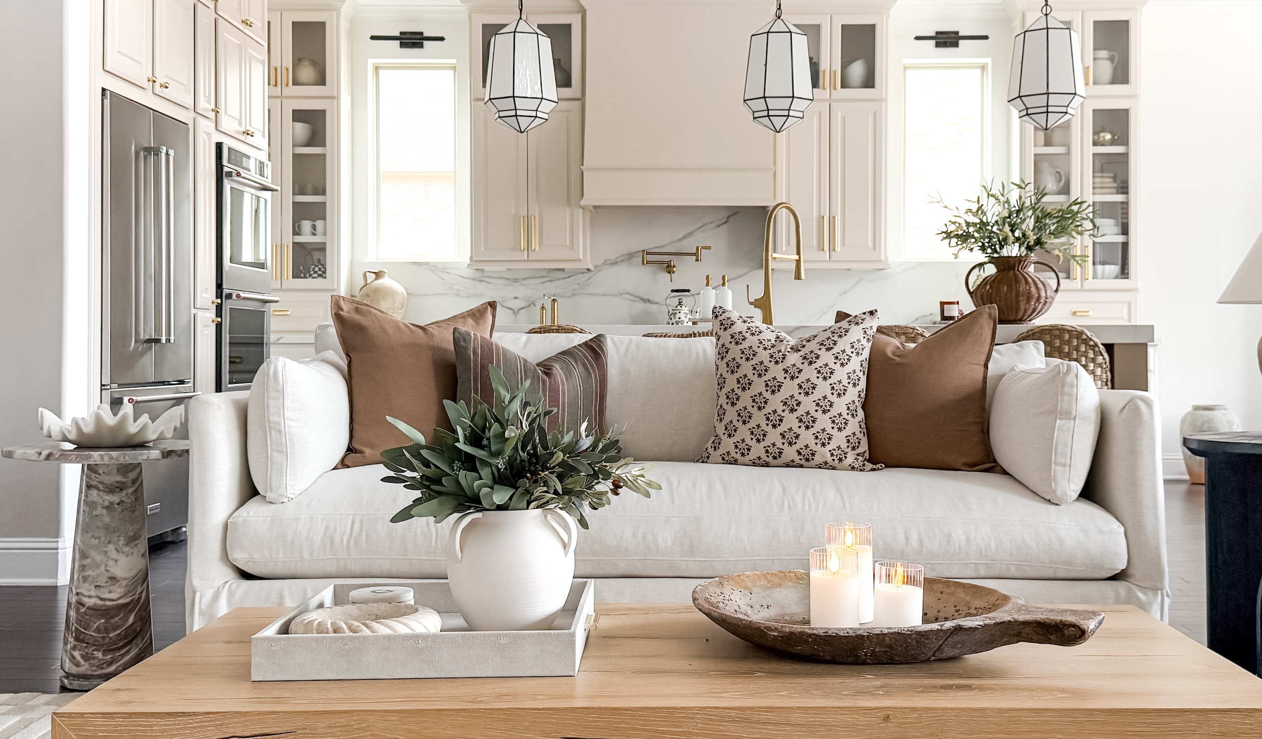 Custom Sofa Reveal With Mariana Agudelo Of Beige White Gray