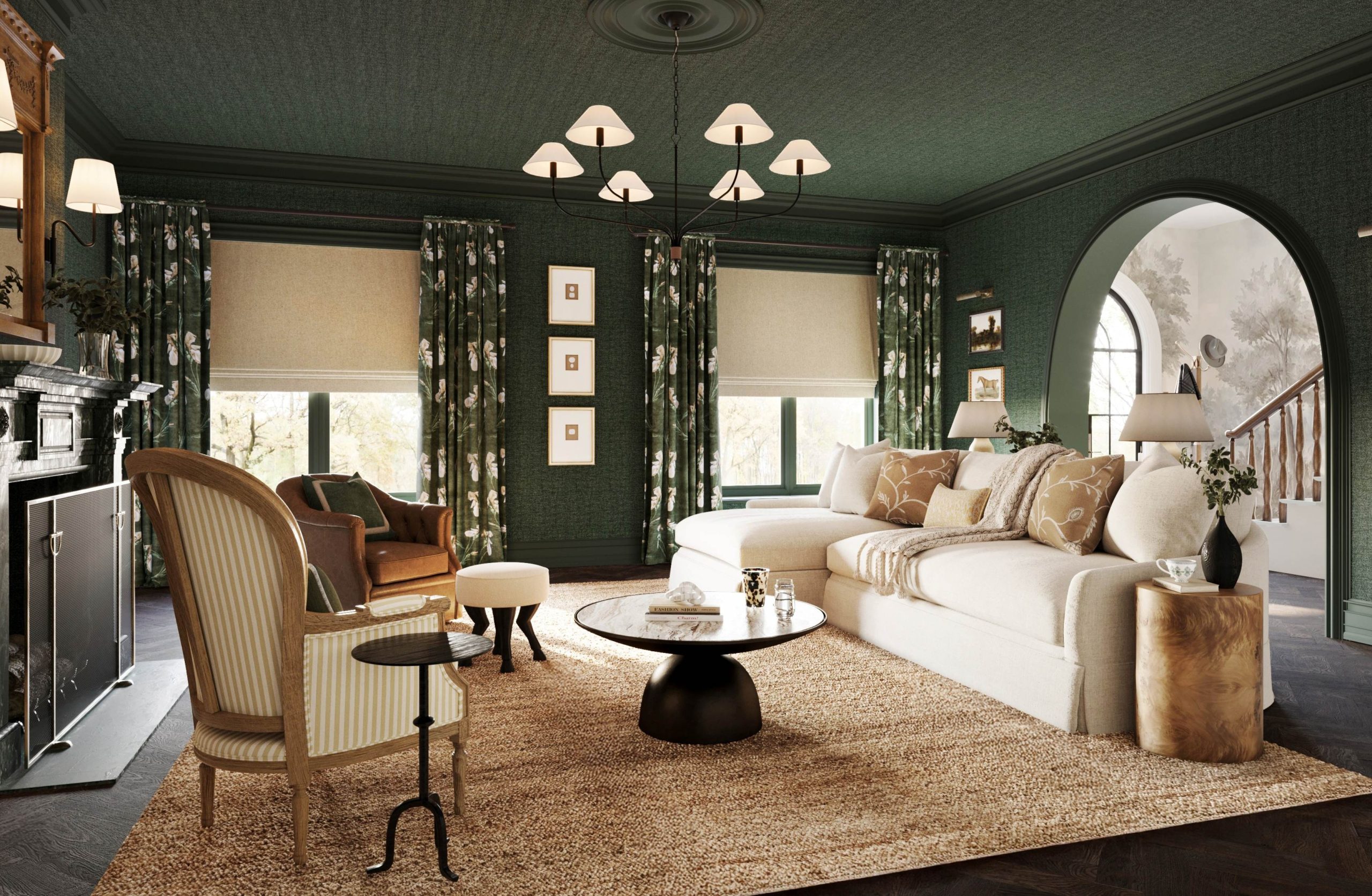 Behind the Design: A Drawing Room and Dining Room That Blend Traditional Elegance With Modern Details