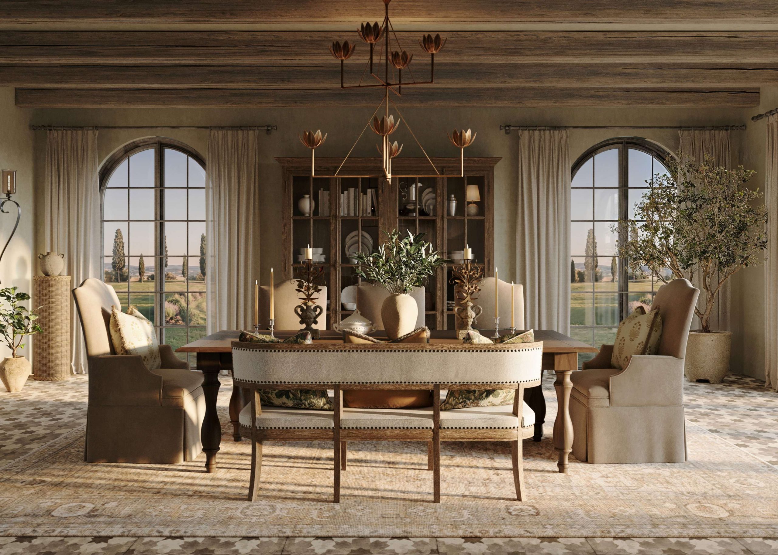The Florentine Dining Collection Brings Tuscan Warmth to Your Table