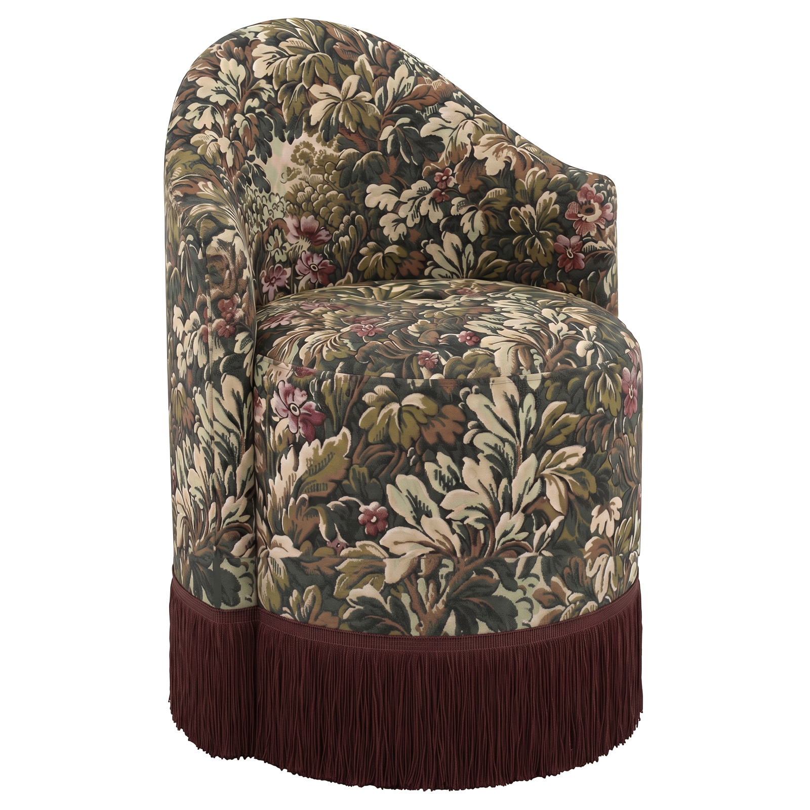 Milovan Swivel Chair with Fringe
