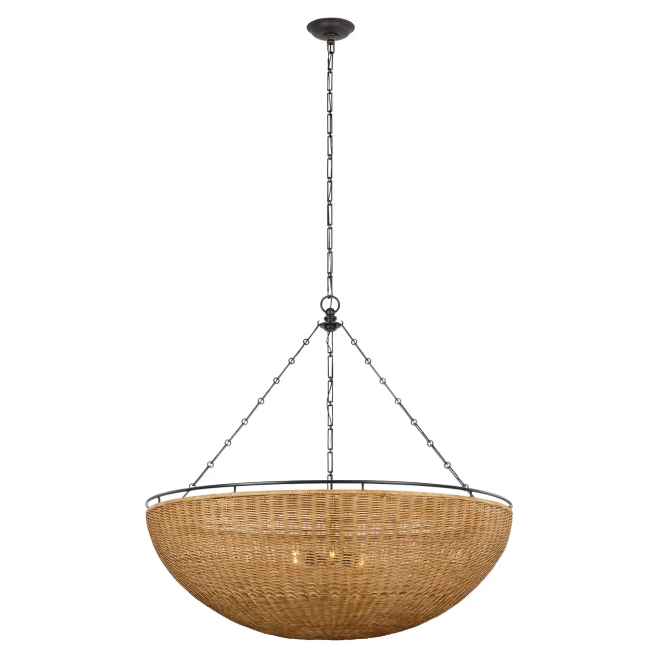 Clovis Wicker Dome Chandelier