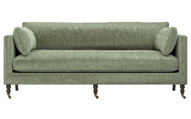 Madeline Sage Green Velvet Sofa - 84"
