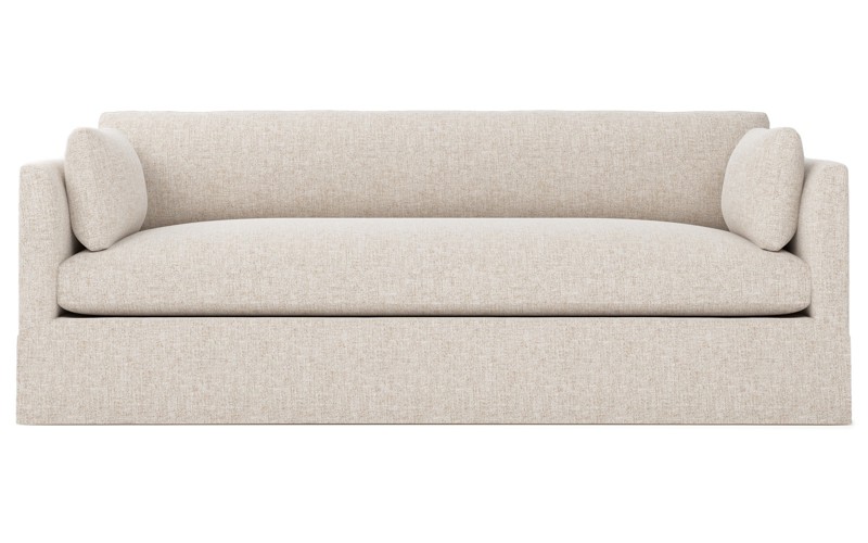 Madeline Straw Performance Slipcovered Sofa - 90"W