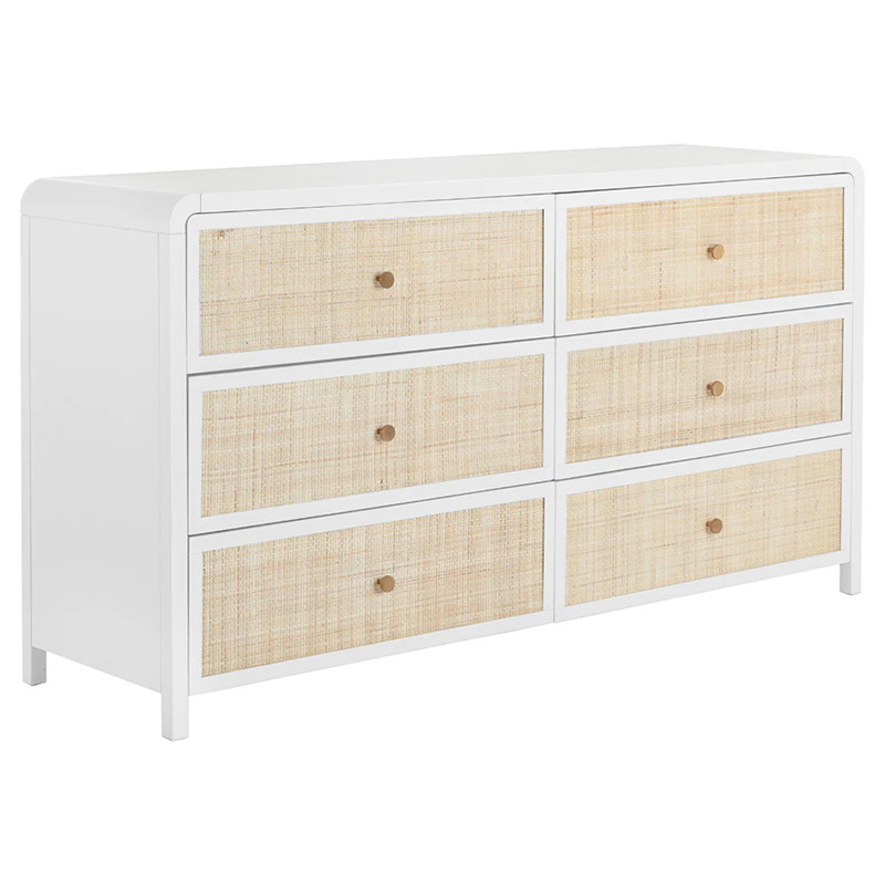 white coastal dresser Brantford 6-drawer The dresser s spacious drawers glide smoothly with soft Coastal Inspired 12 Drawer Dresser