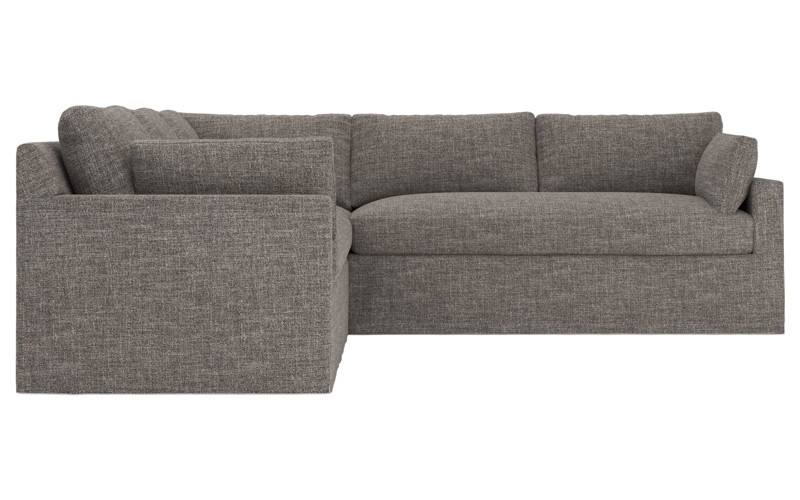 Weybridge Truffle Performance Slipcovered Corner Sectional - Right End - 110"