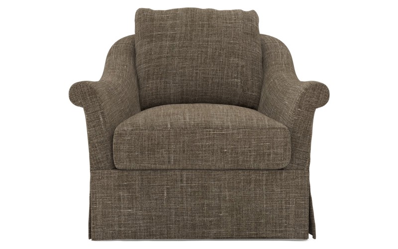Amelie Acorn Skirted Swivel Chair