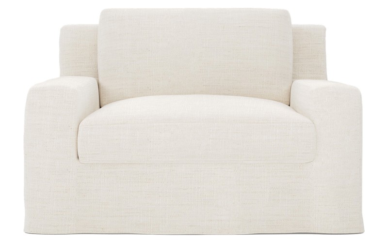 Henri Natural Slipcovered Chair and a Half