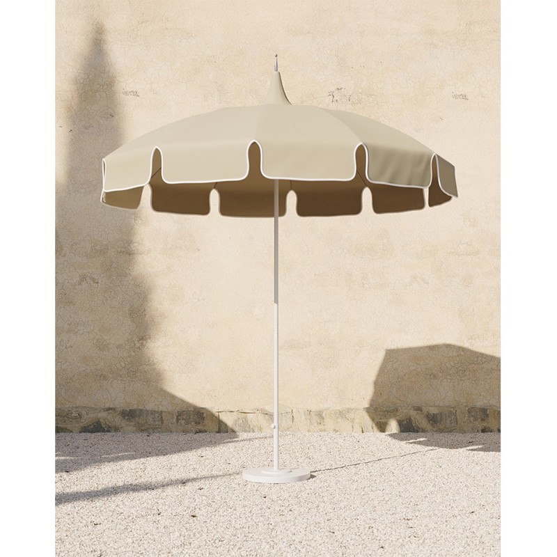beige patio umbrella Kingdom Double-sided Patio with Base Navy Blue This model comes in a Teak Finish Berkley Jensen 11' Aluminum Offset