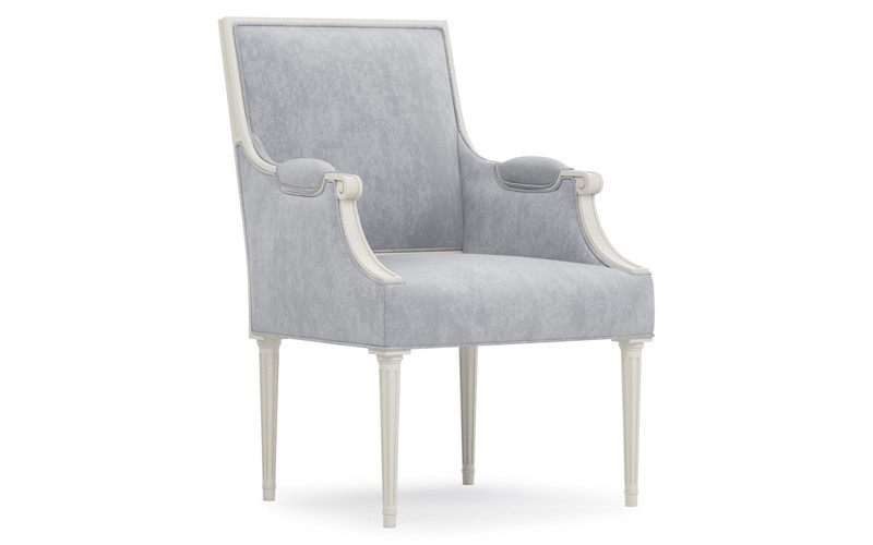 Noelle Coastal Haze Velvet Arm Chair