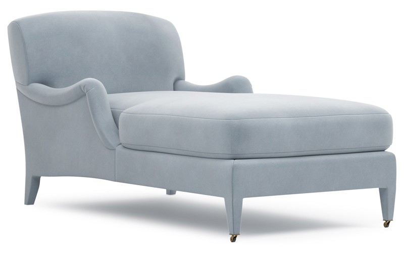 Dorset Spring Sky Velvet Chaise