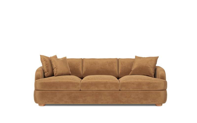 Kaysen Gingerbread Performance Velvet Sofa - 89”