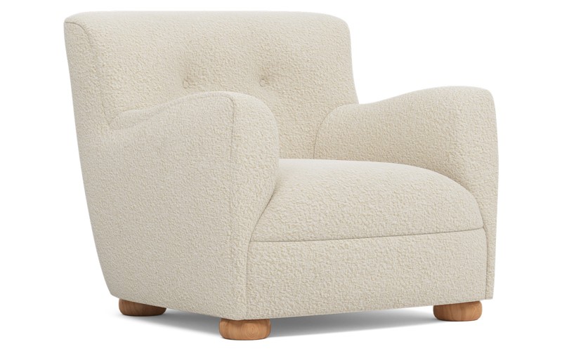 Braemar Whipped Cream Textured Bouclé Chair
