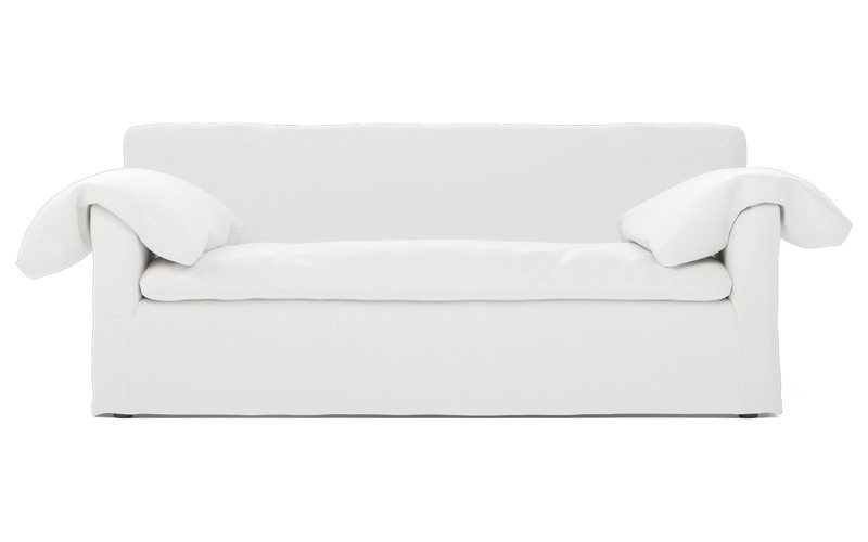 Cisco Home Donato Pure White Linen Slipcovered Sofa - 78"