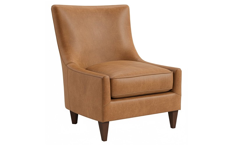 Miriam Caramel Textured Leather Chair