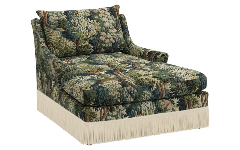 Niccola Tapestry Forest Weave Chaise