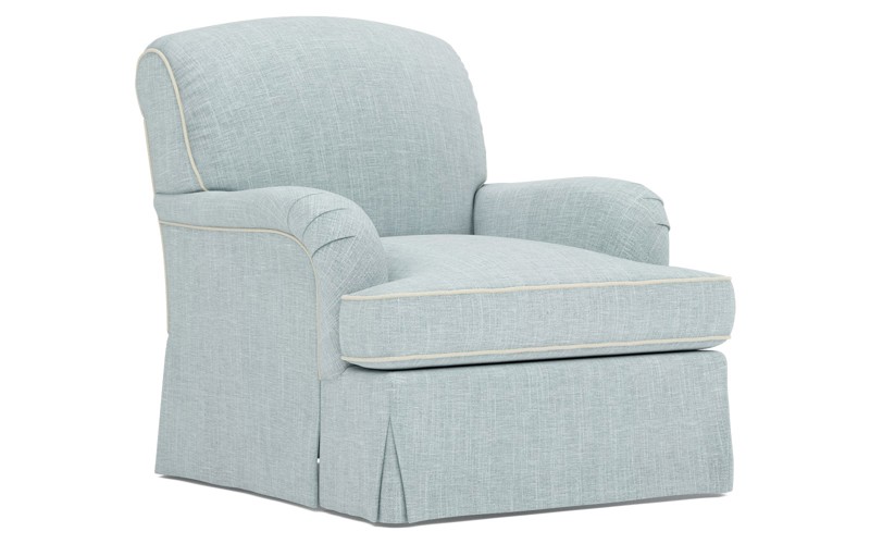 Felicity Coastal Sky Performance Skirted Swivel Chair