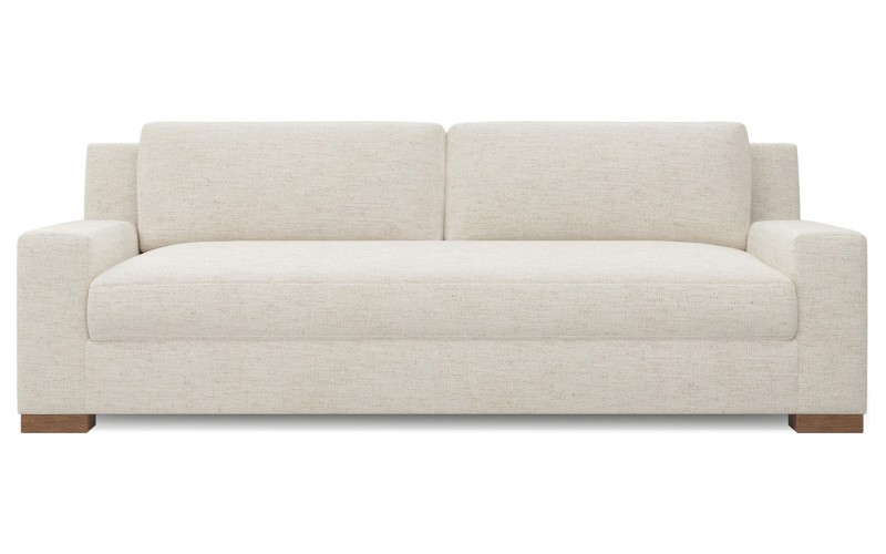 Henri Heathered Ivory Crypton Loveseat - 72"
