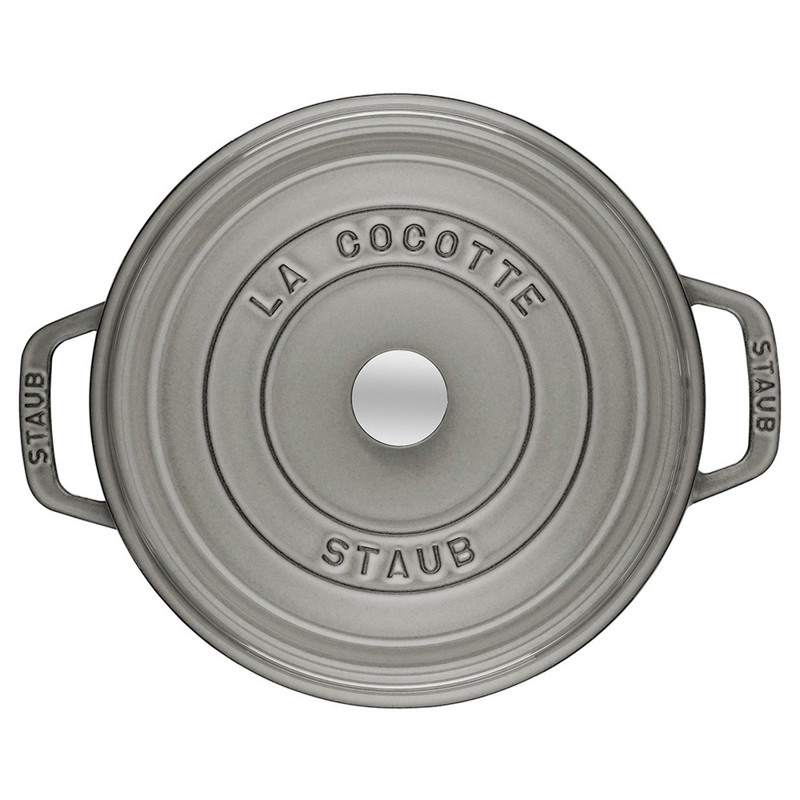 Staub Graphite Grey 2.75 Quart Cast Iron Round Cocotte Pot