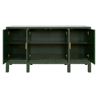 Worlds Away Effie Green Grasscloth Buffet