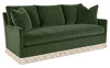 Lucinda Fern Green Performance Velvet Sofa With Fringe - 86”