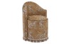 Milovan Golden Saffron Wild Tiger Print Swivel Dining Chair