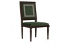 Marielle Fern Green Performance Velvet Sussex Brown Side Chair