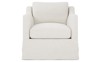 Madeline Pearl Slipcovered Swivel Chair