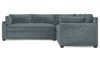 Weybridge Slate Blue Corner Sectional - Left End - 110"