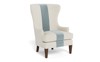 Rylie Saltwater Blue Performance Velvet Wing Chair