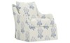 Finnigan Whisper Blue Botanical Skirted Swivel Chair
